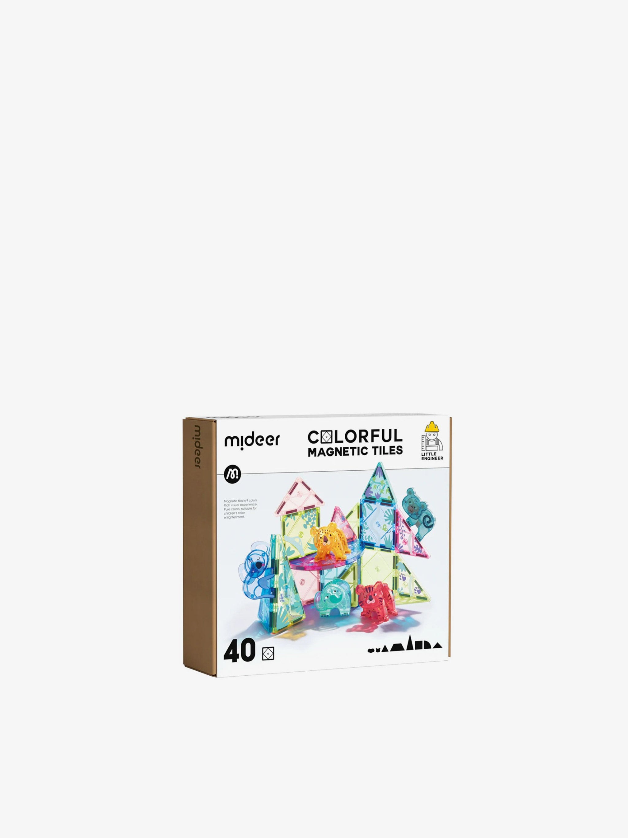 Magical Jungle Colourful Magnetic Tiles (40 Pieces)