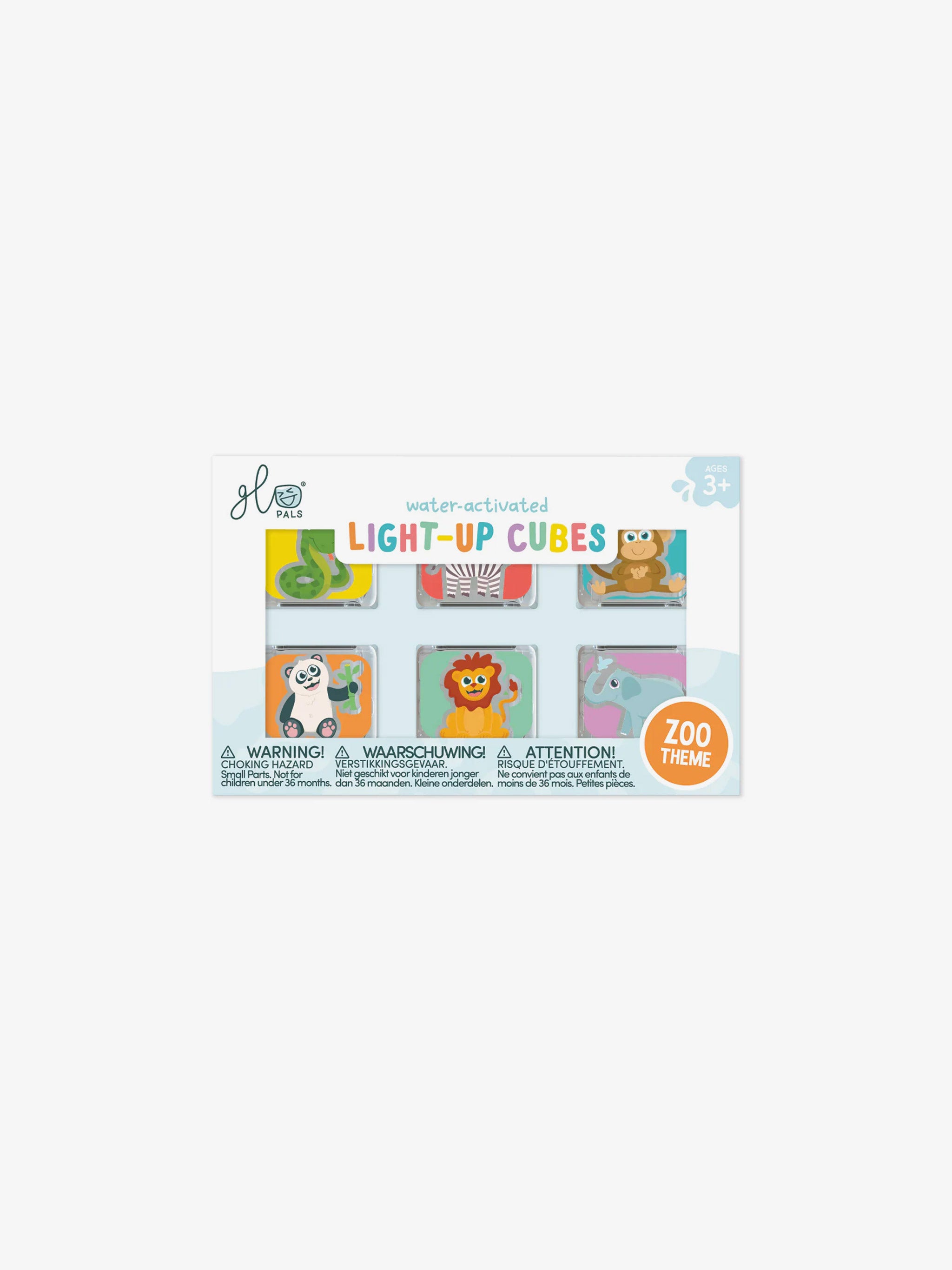Water-Activated Light-Up Sensory Cubes: Zoo (6 Pack)