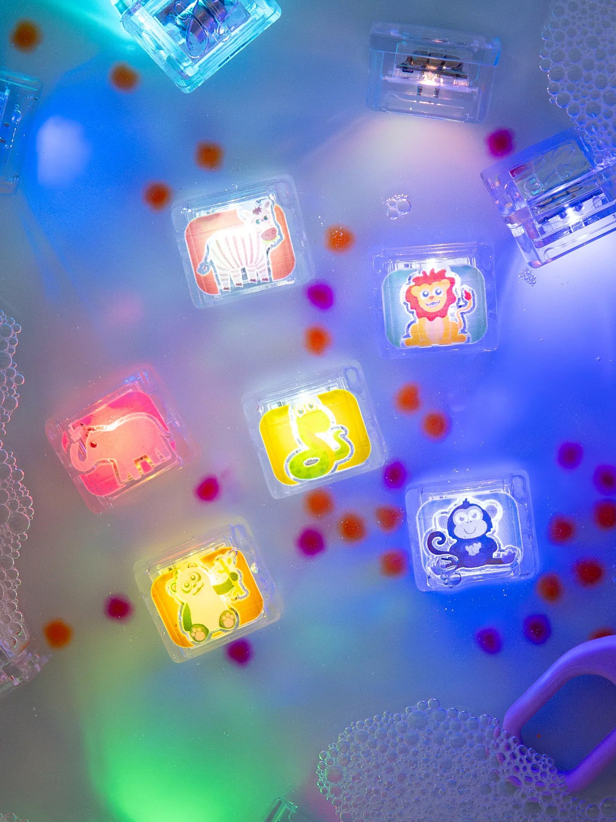 Water-Activated Light-Up Sensory Cubes: Zoo (6 Pack)