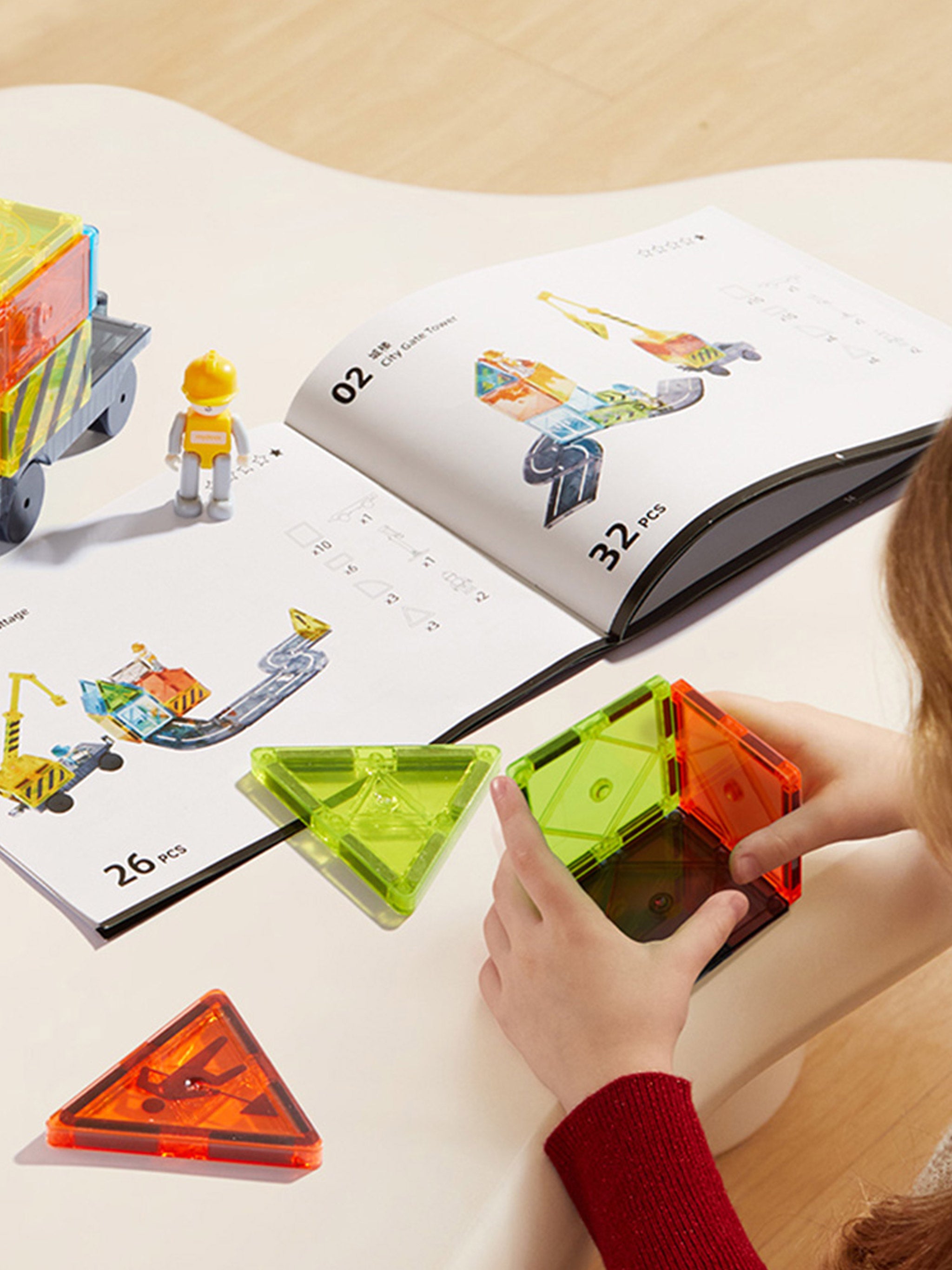 Little Architect Colourful Magnetic Tiles (36 Pieces)