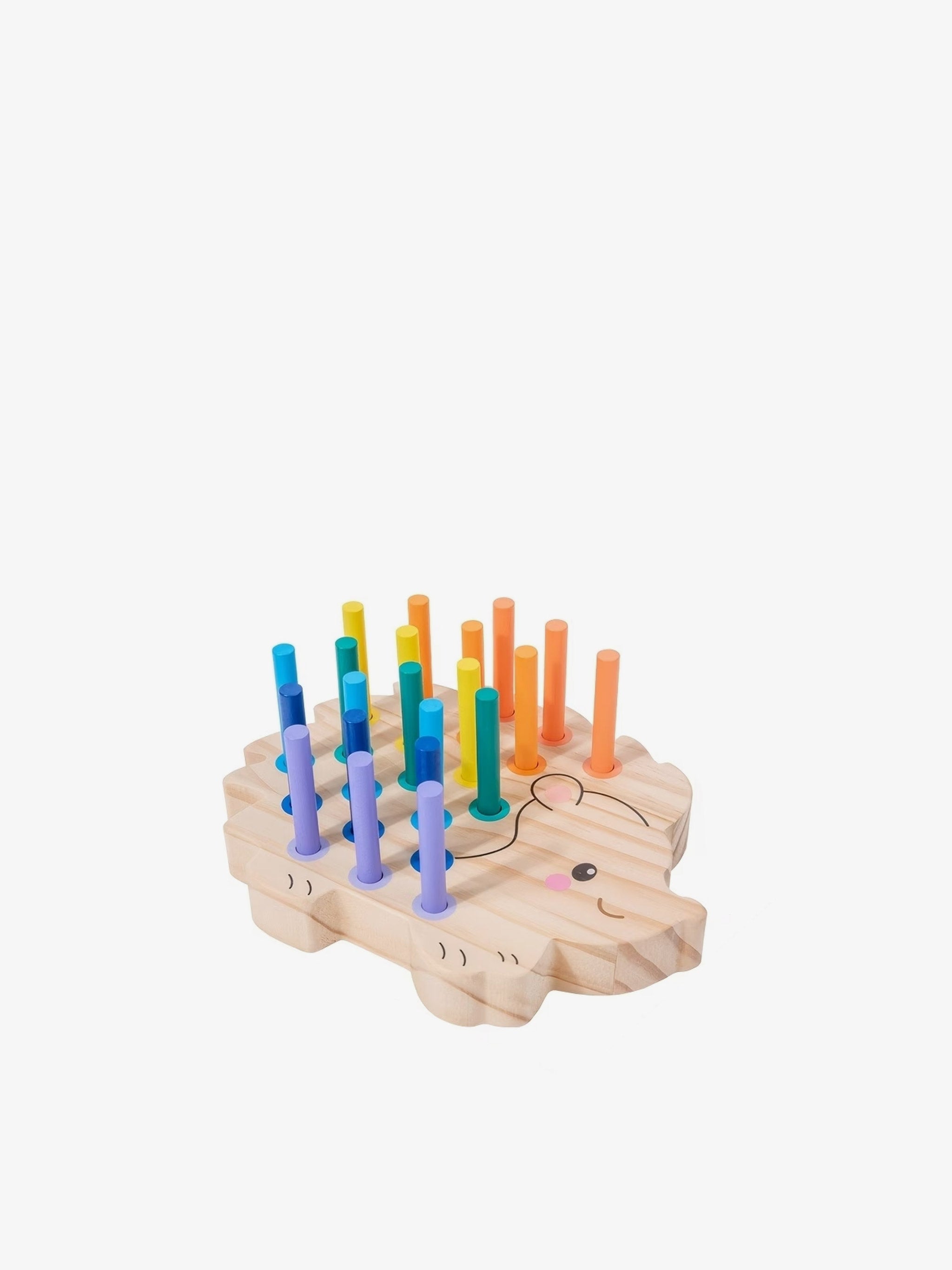 Wooden Hedgehog Colour Sorting Peg Board (22 Piece)