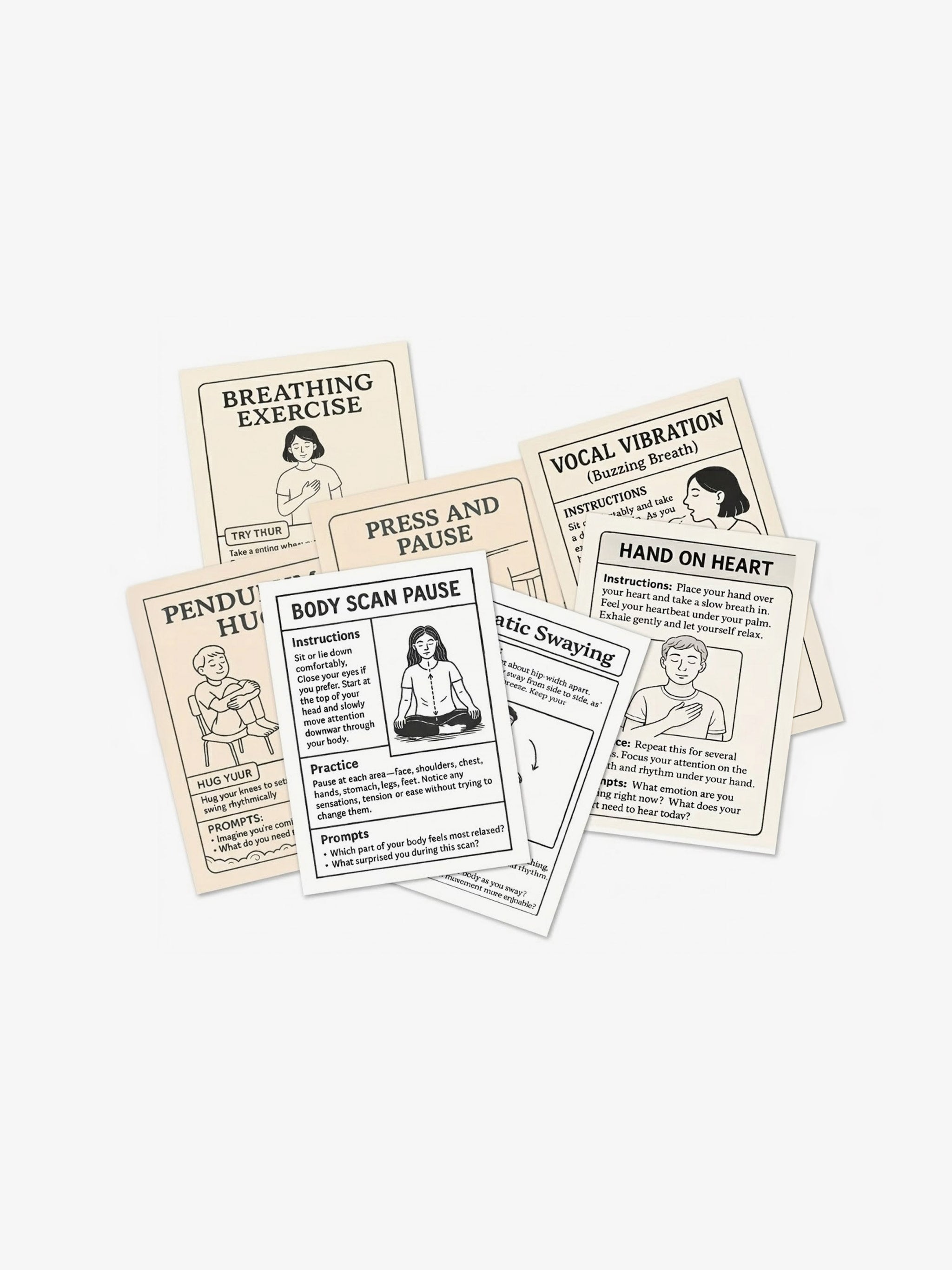 Somatic Coping Skills Cards Set (36 Pieces)