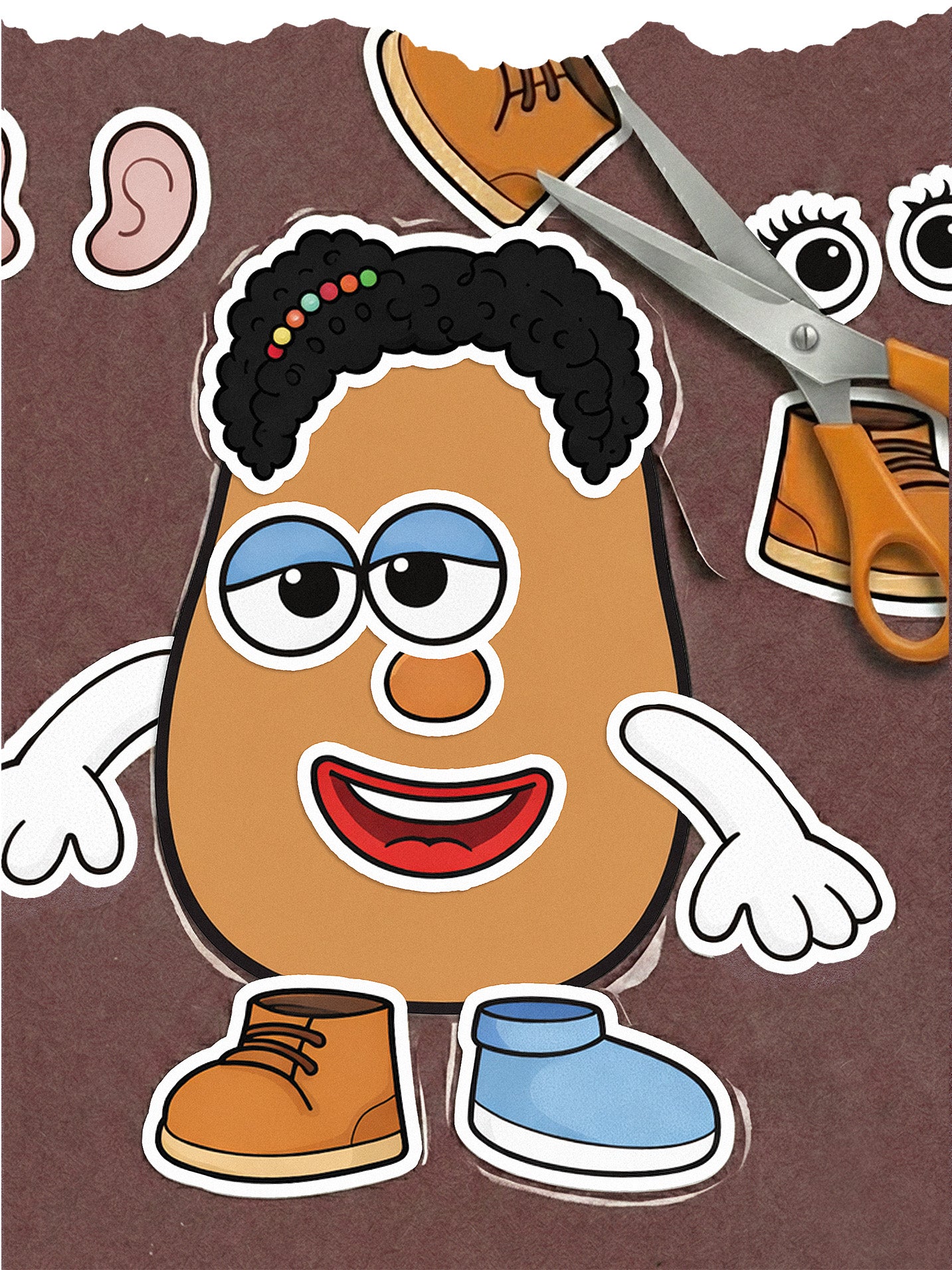 Printable character-building activity for open-ended play