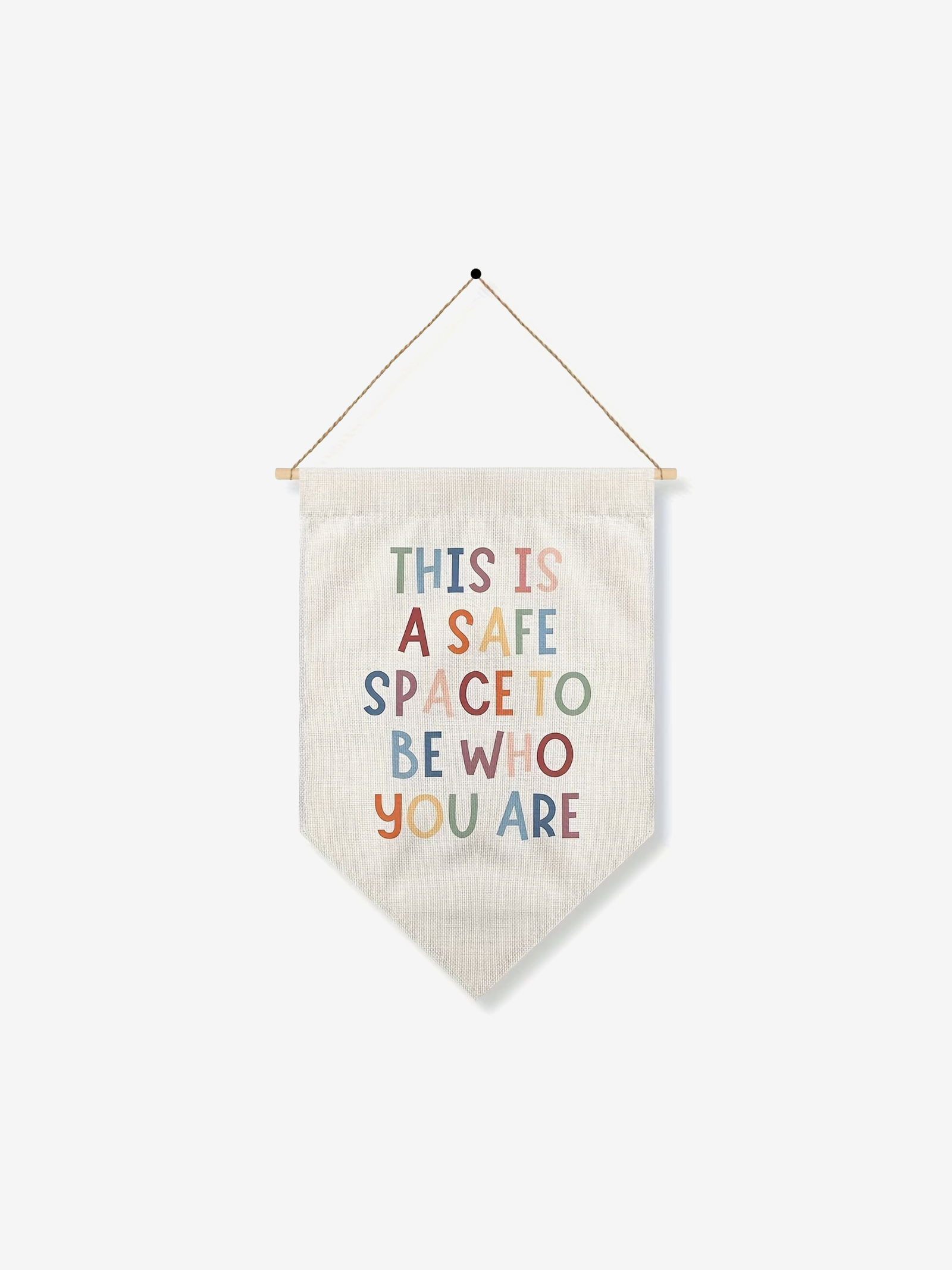 “This Is a Safe Space to Be Who You Are” Canvas Wall Banner