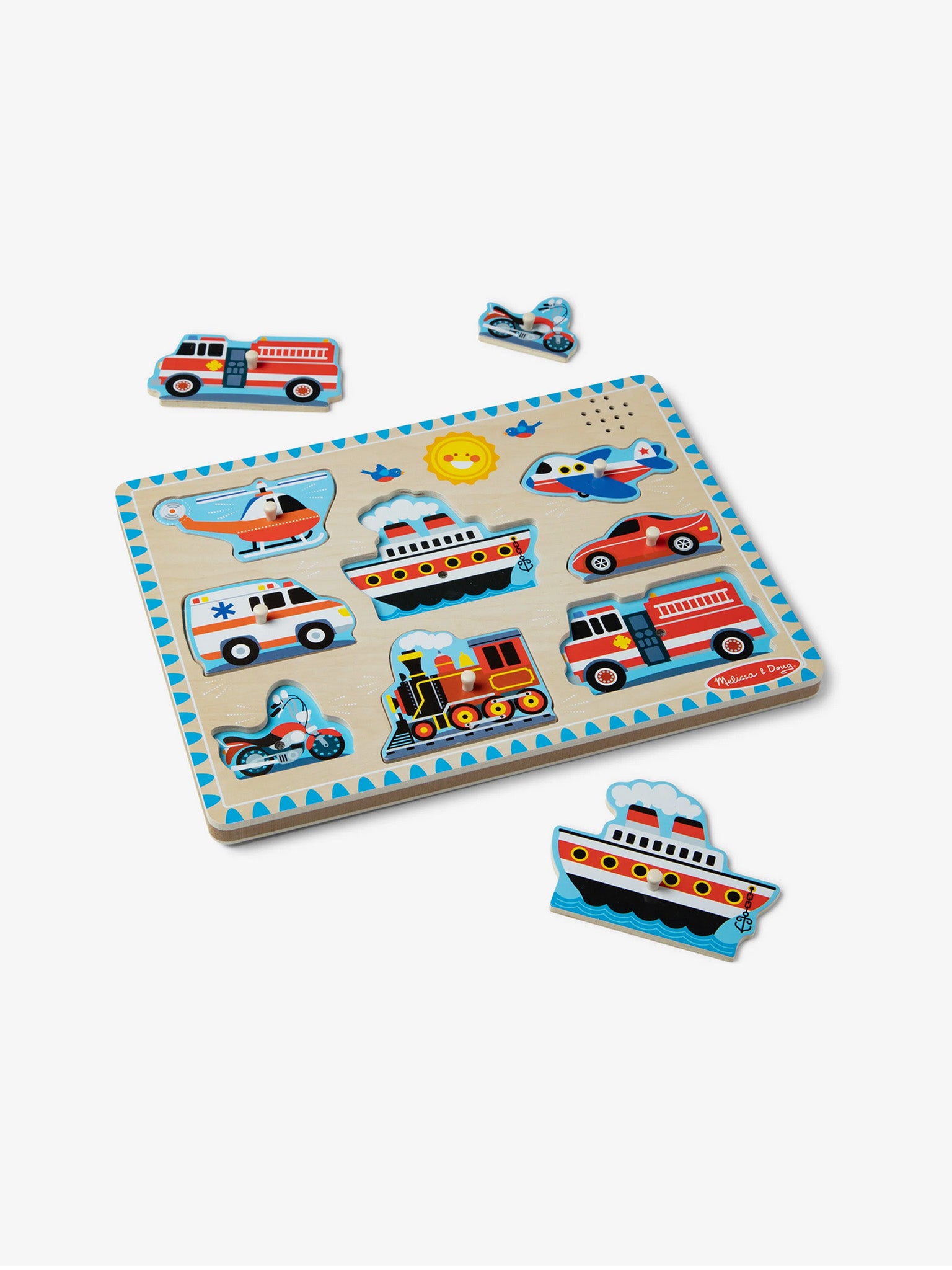 Vehicles Wooden Sound Puzzle (8 Piece)