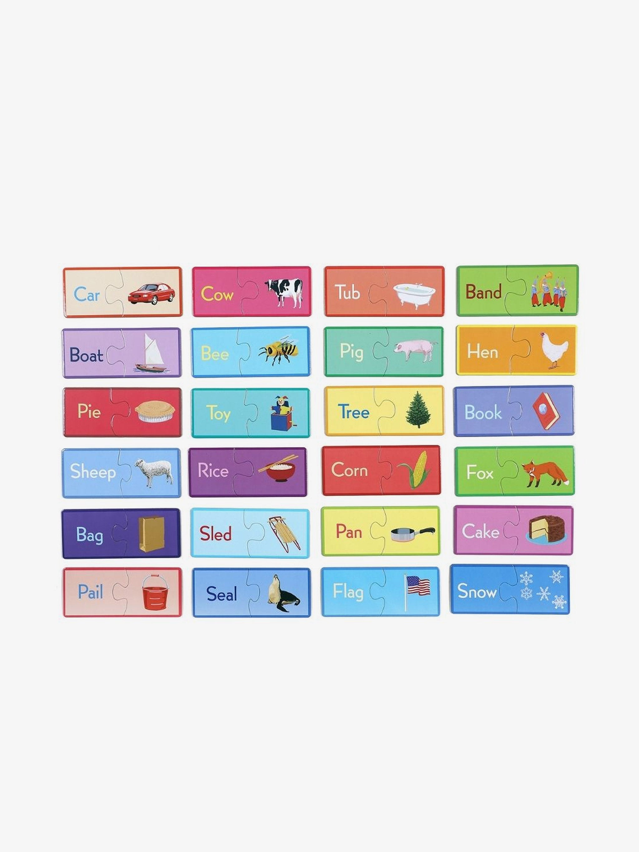 Simple Words Puzzle Pairs for early reading, word recognition and vocabulary building.