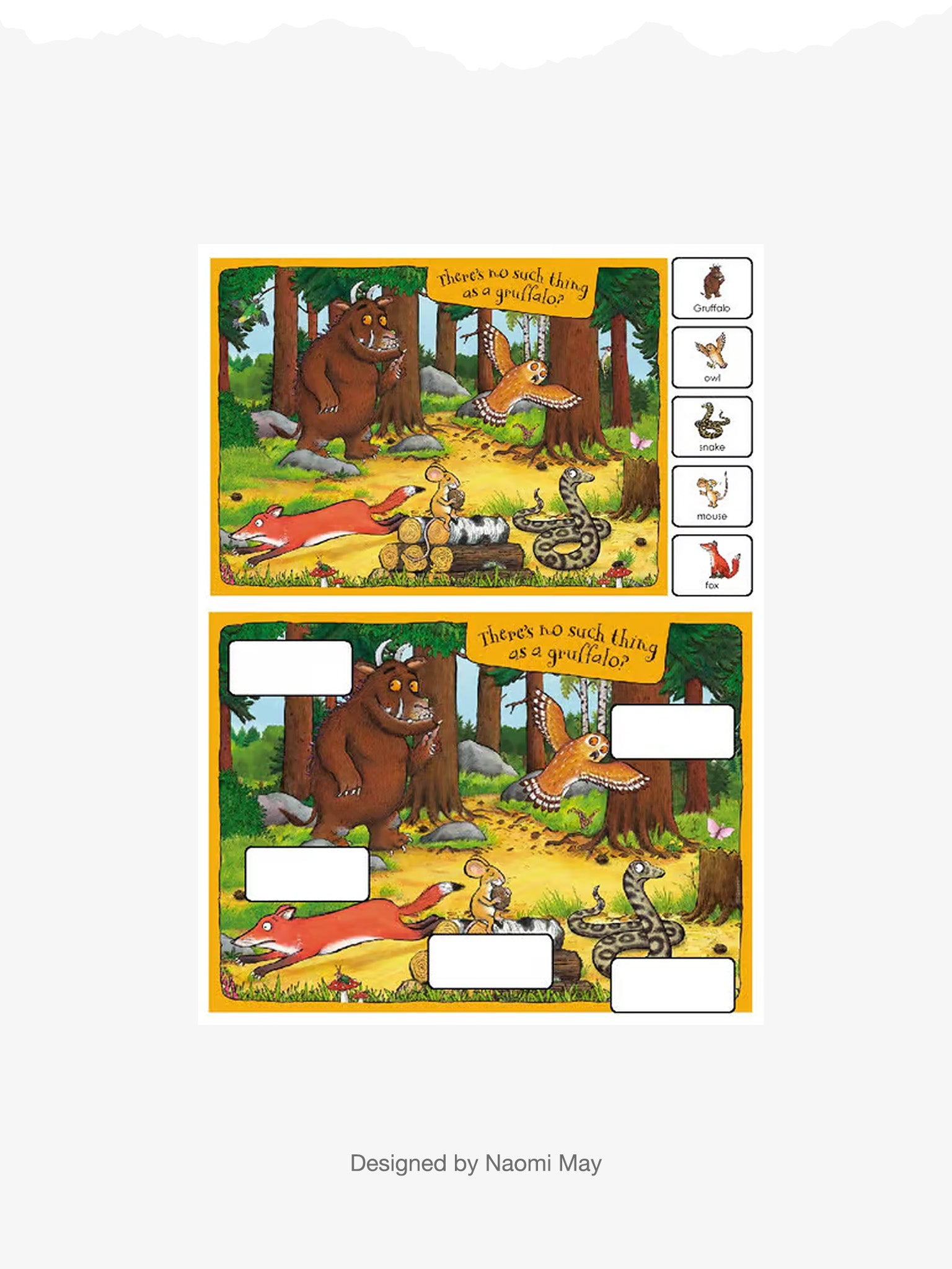The Gruffalo Cut-and-Stick Labelling Activity (TPT Download)
