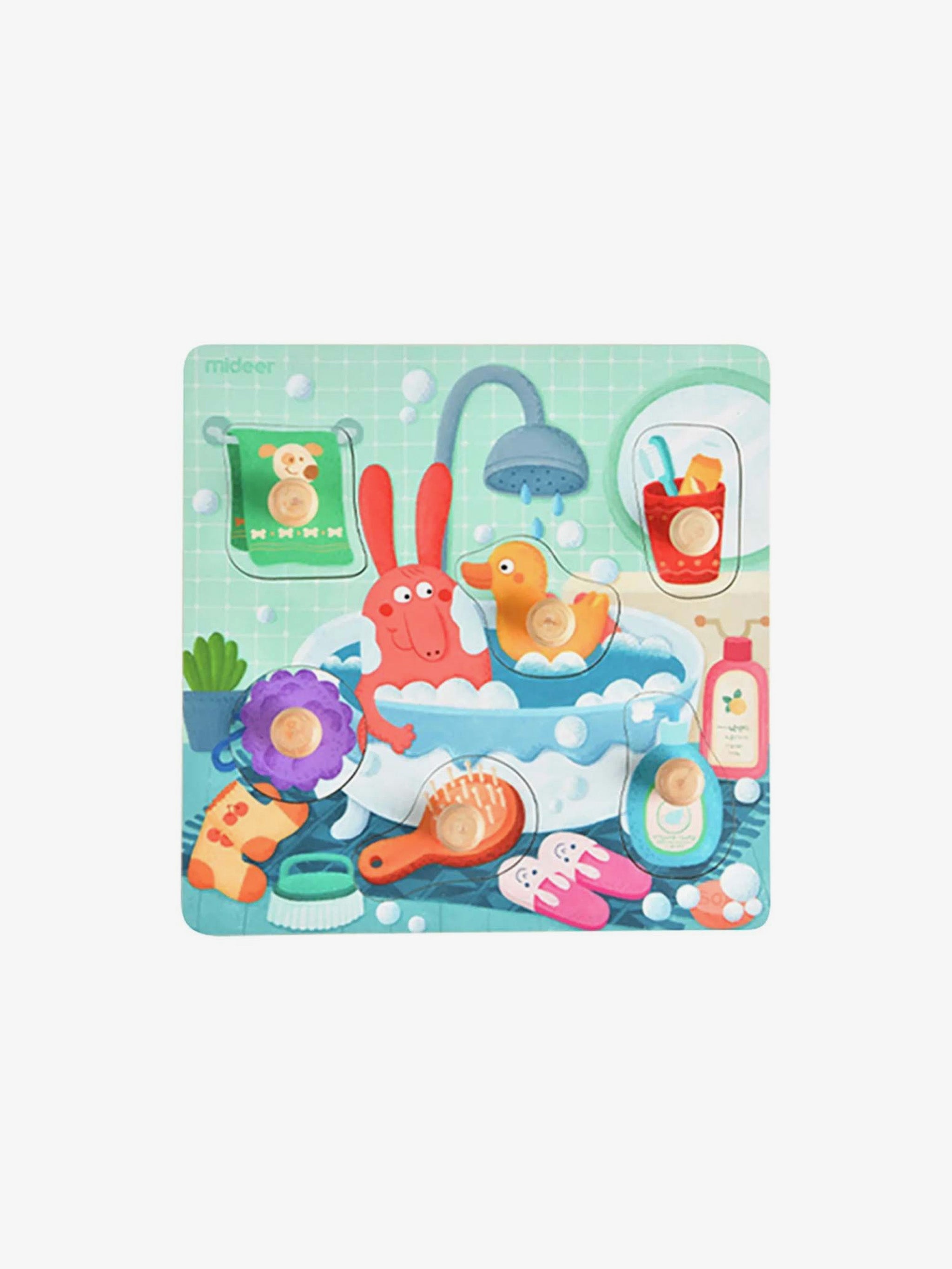 Wooden Peg Puzzle (Bath Time)