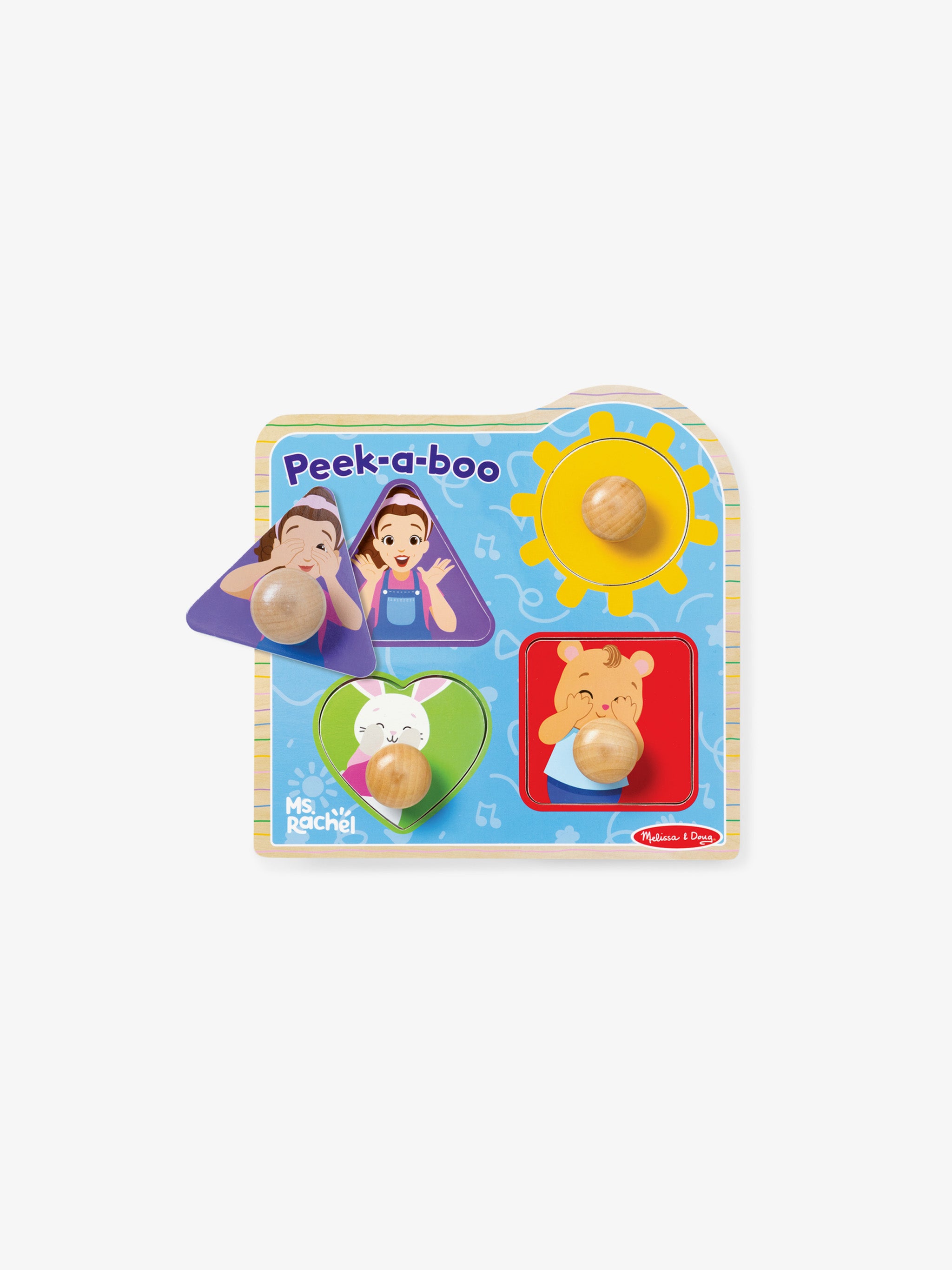 Ms Rachel Peek-a-Boo Jumbo Peg Puzzle (4-Piece)