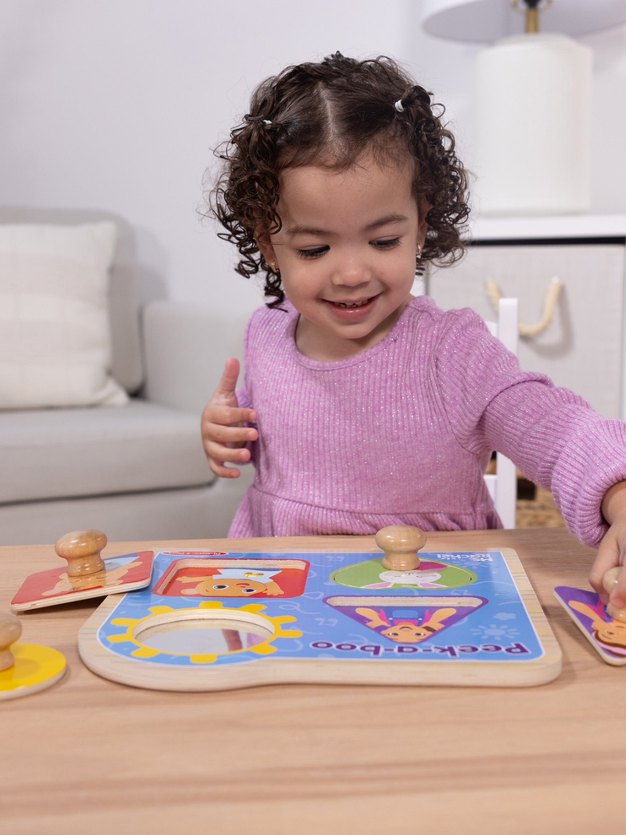 Ms Rachel Peek-a-Boo Jumbo Peg Puzzle (4-Piece)
