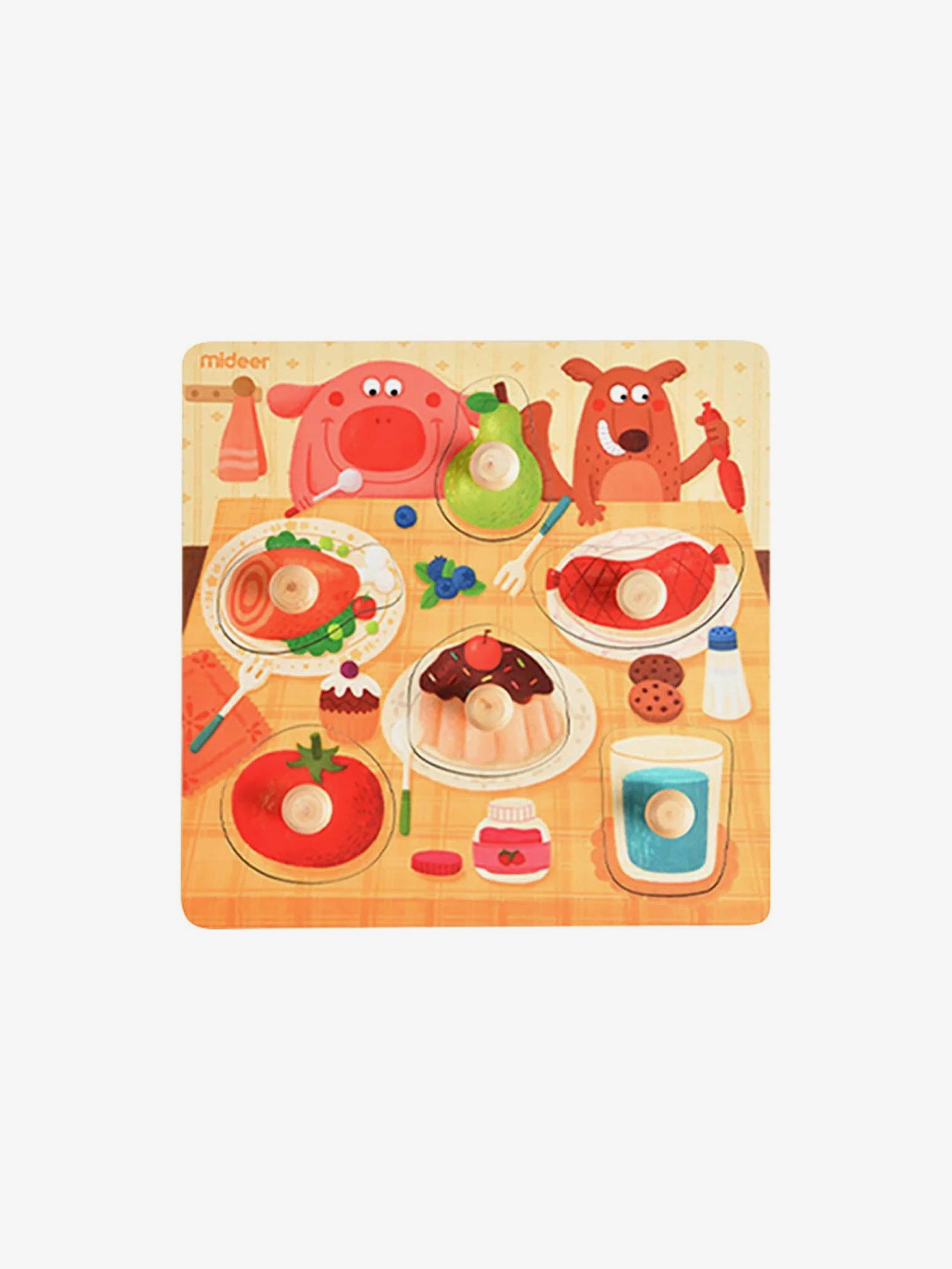 Wooden Peg Puzzle (Dinner Time)