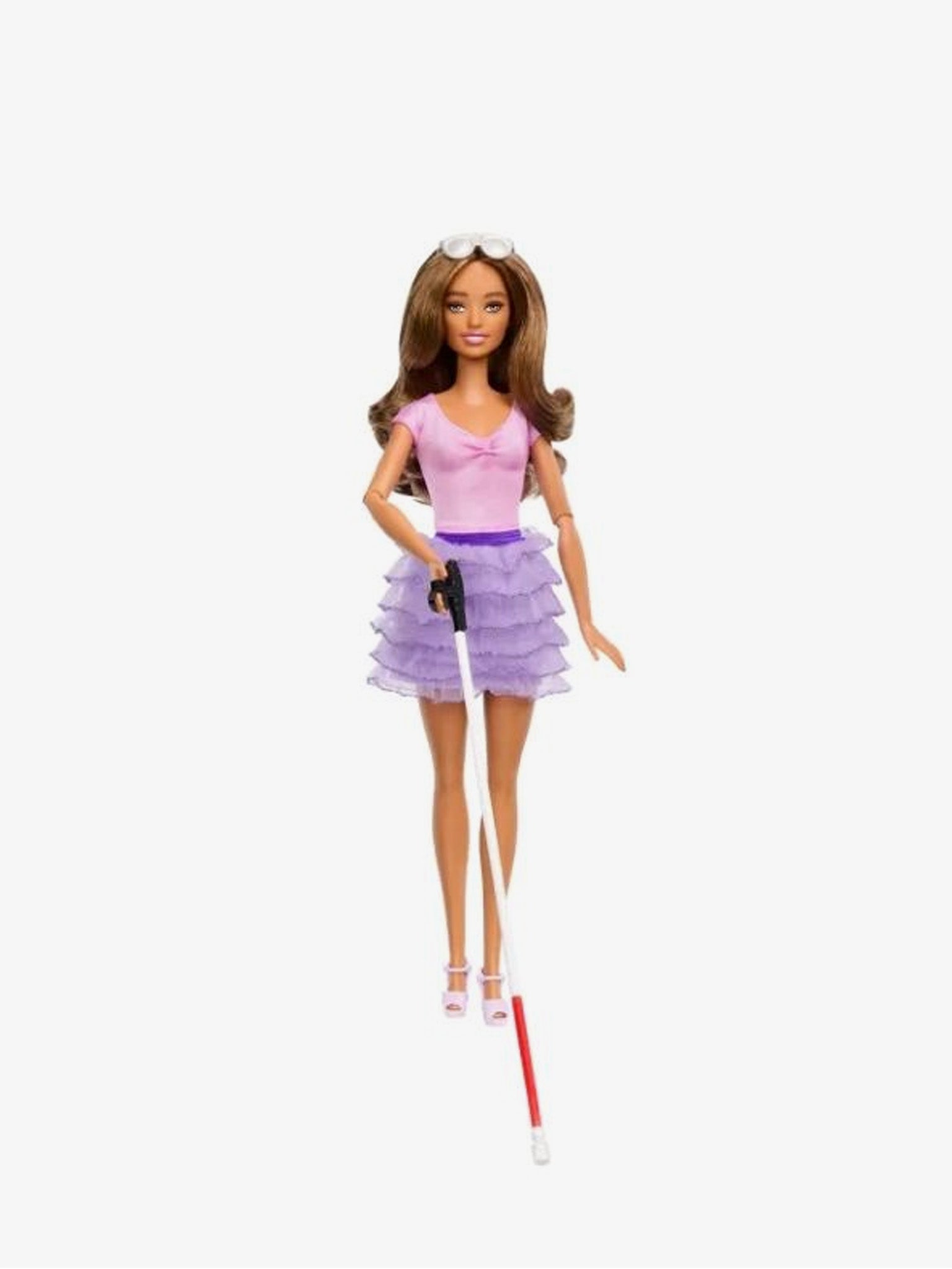 Barbie Fashionistas™ #228 Doll with Visual Impairment, White Cane and Sunglasses