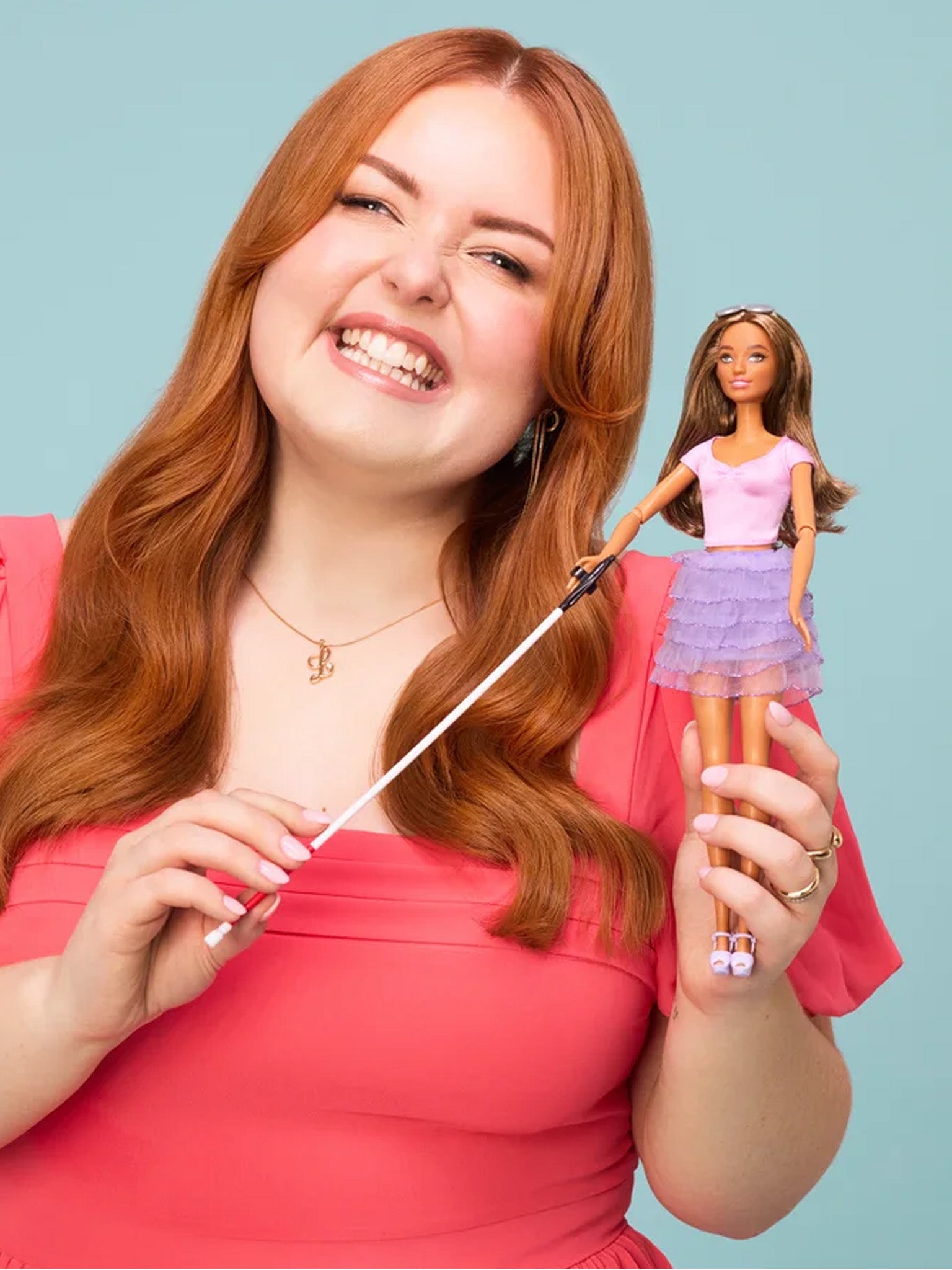 Barbie Fashionistas™ #228 Doll with Visual Impairment, White Cane and Sunglasses