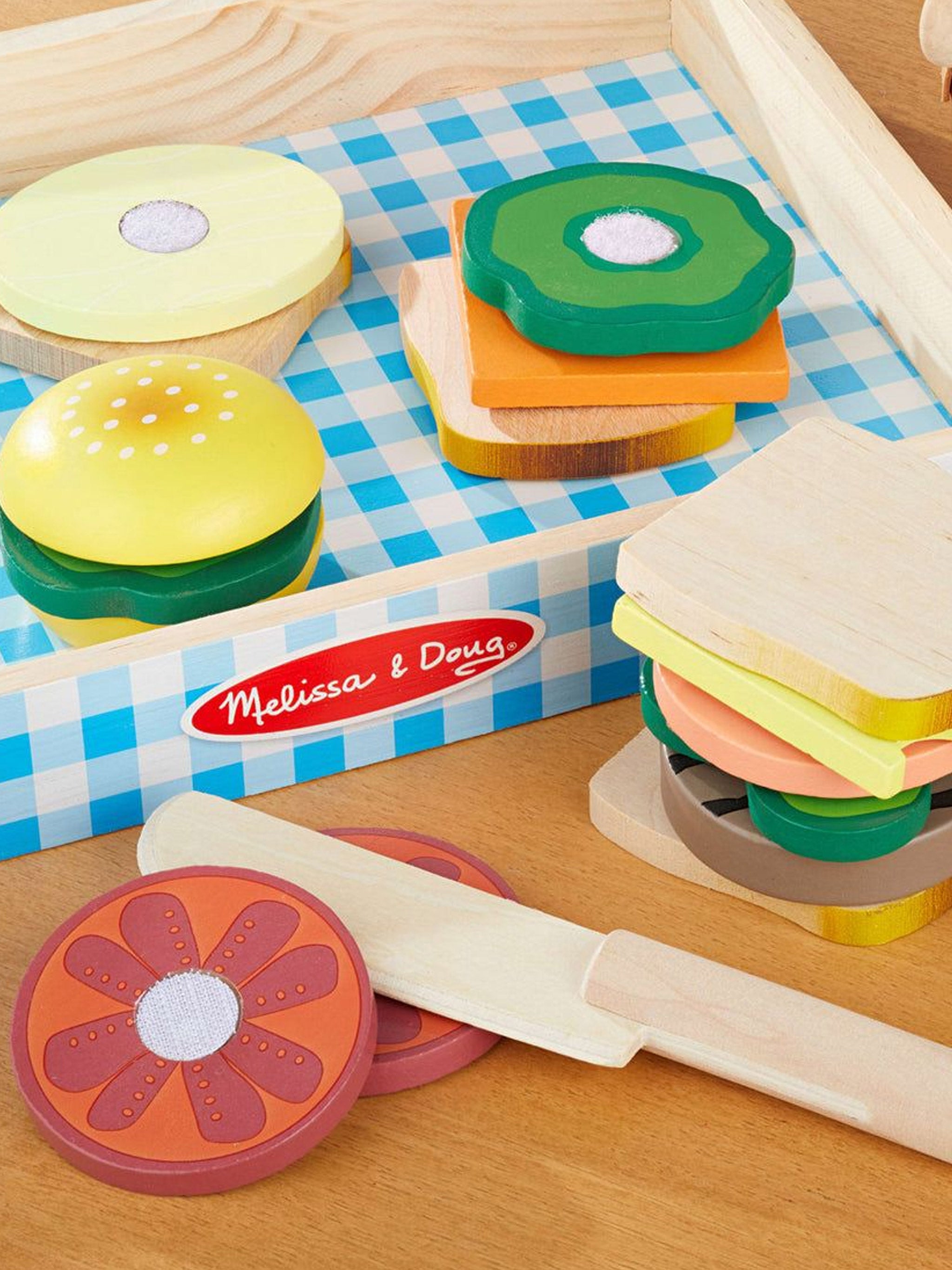 Wooden Play Food Sandwich Making Set (17 Piece)