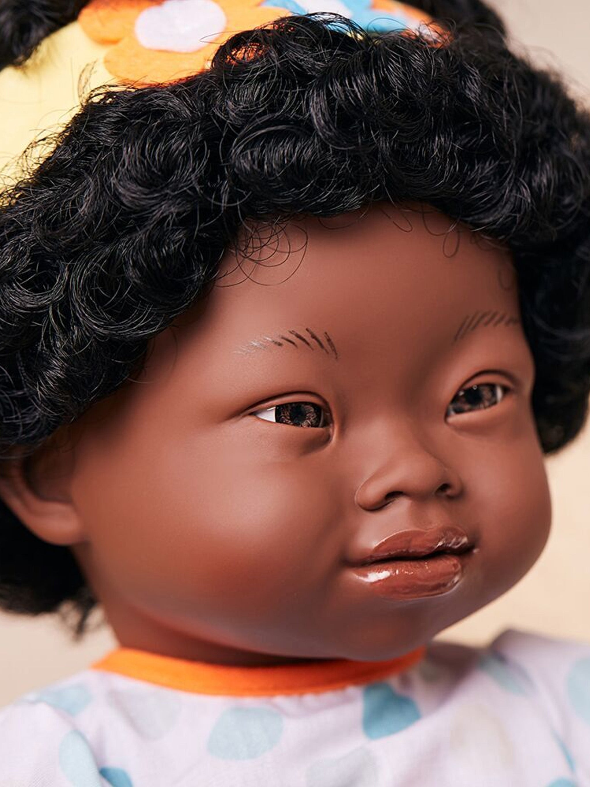 Baby Doll African Girl with Down Syndrome (38 cm)