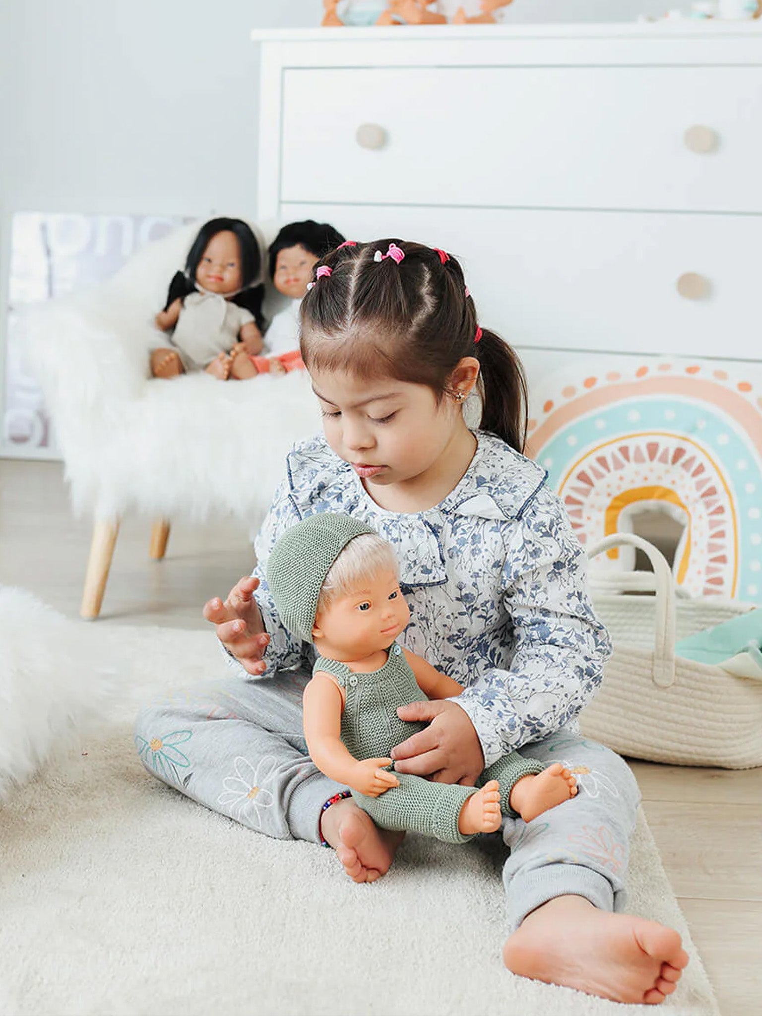 Baby Doll Caucasian Boy with Down Syndrome (38 cm)