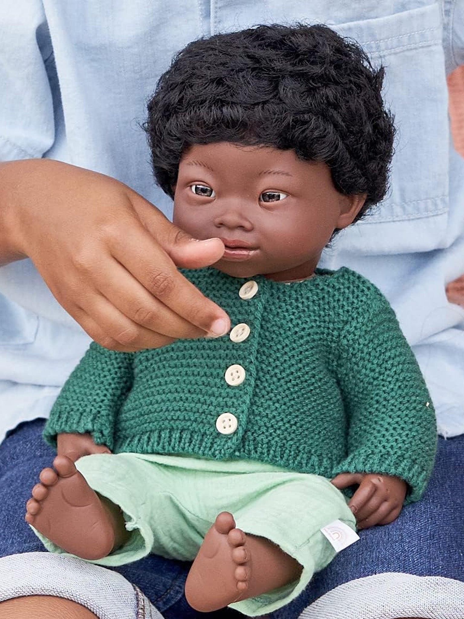 Baby Doll African Boy with Down Syndrome (38 cm)