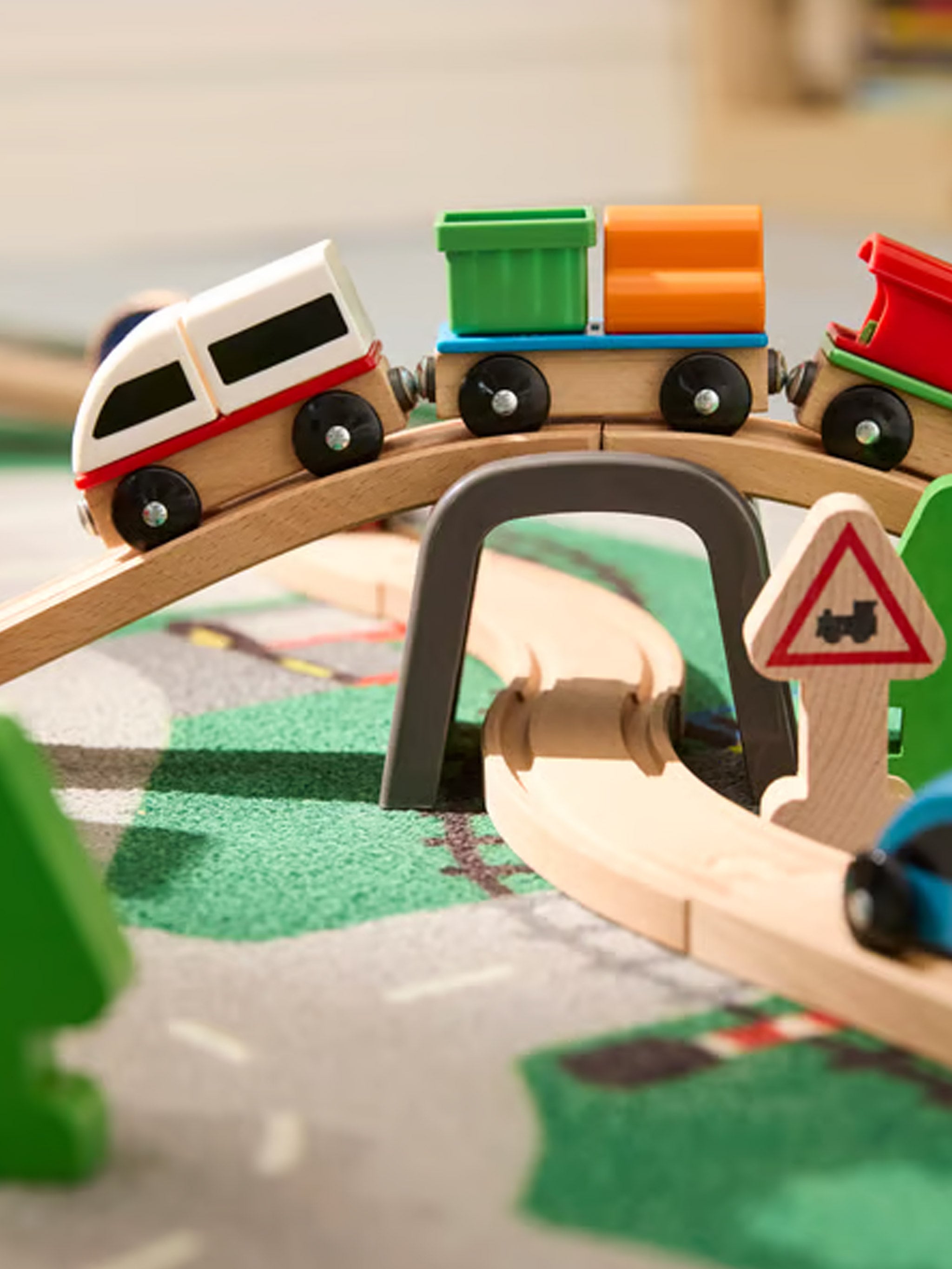 IKEA LILLABO Train Set (Modern Locomotive, Steam Locomotive & Cargo Car)