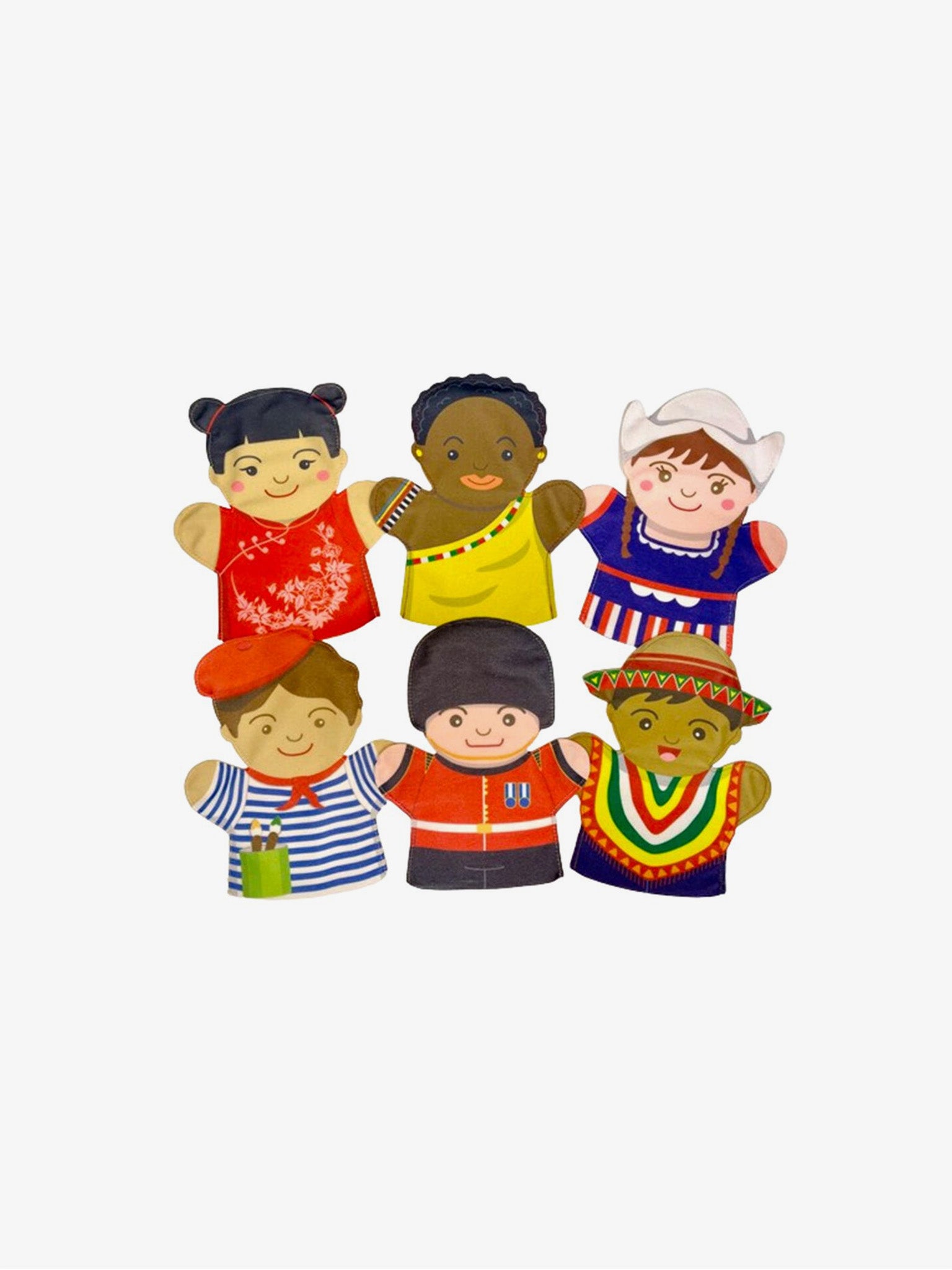 People of the World Multi-Cultural Hand Puppet Set (6 Piece)