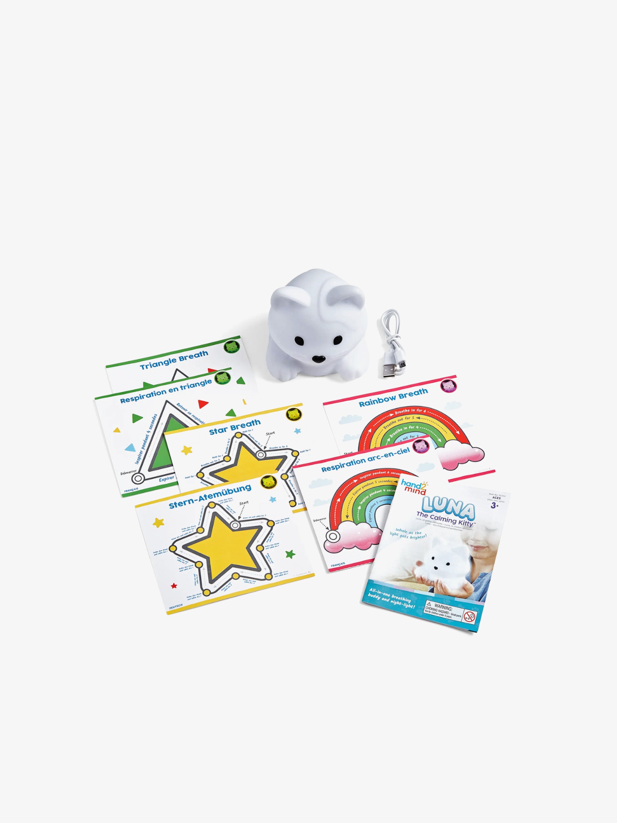 Luna the Calming Kitty Breathing Companion Nightlight