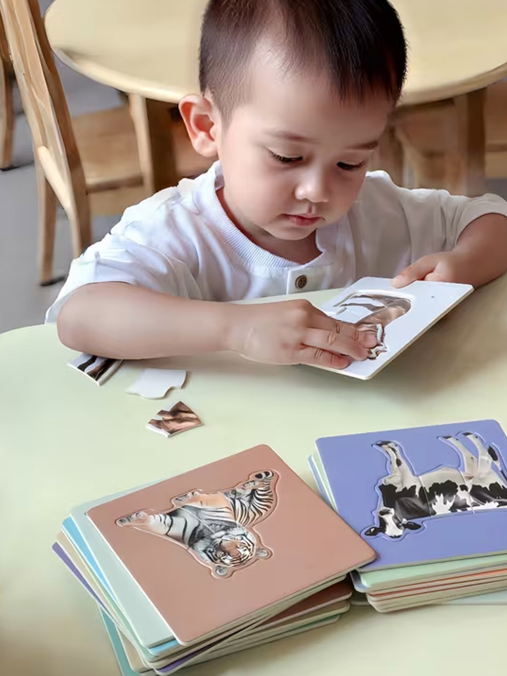 Wooden Animal Layer Puzzle Cards