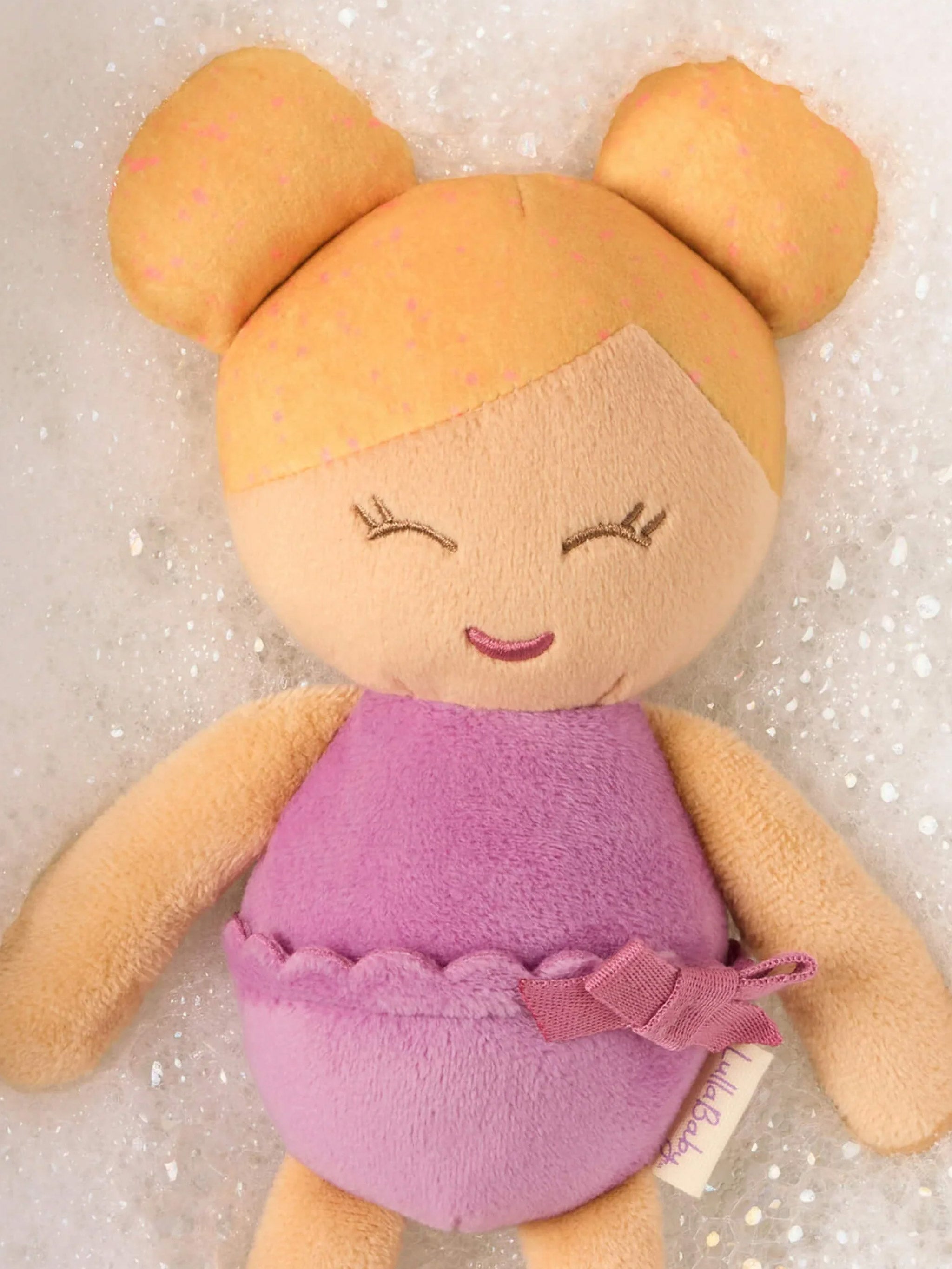 Plush Baby Bath Blonde Hair Girl Doll (36 cm)