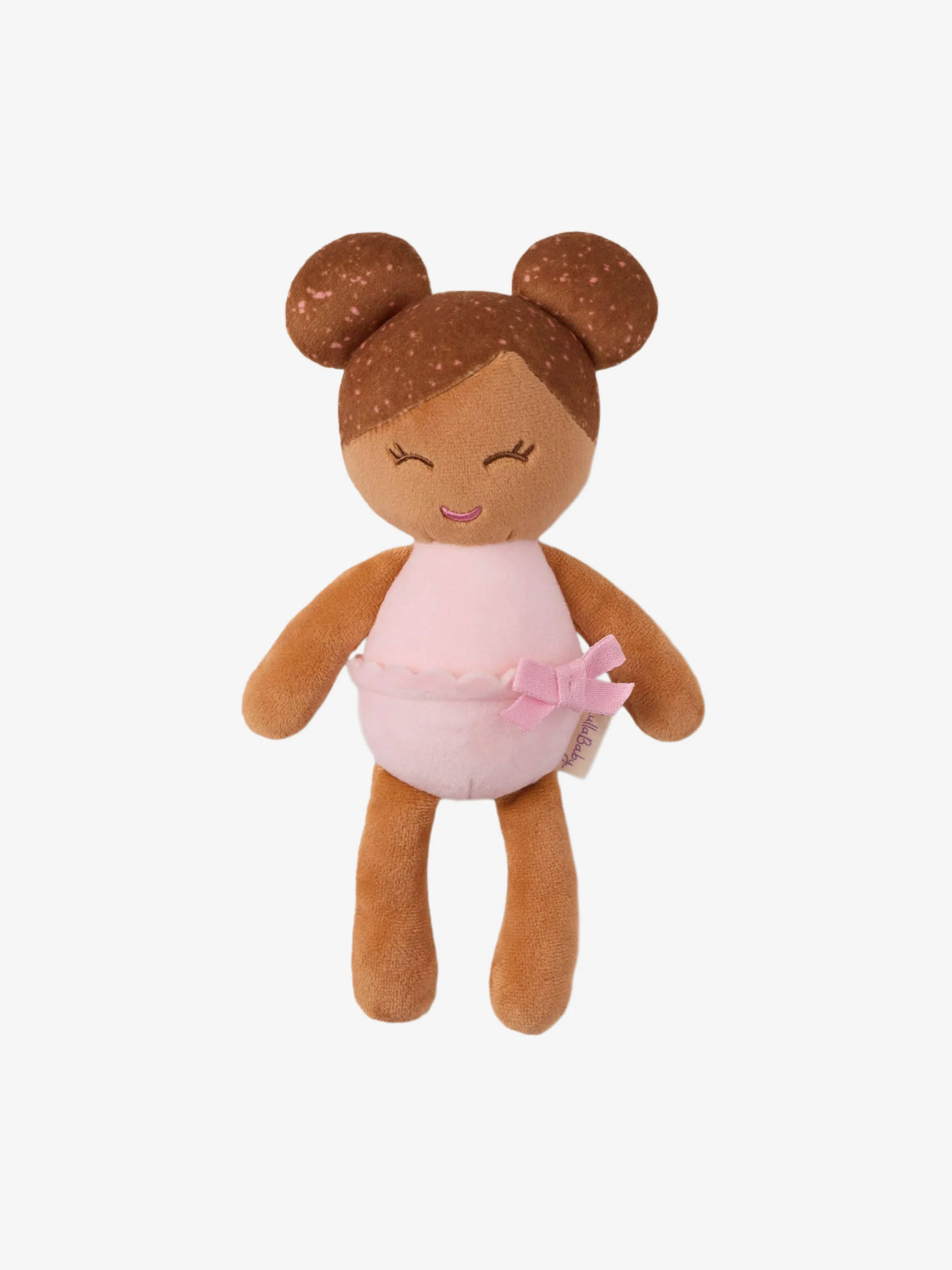 Plush Baby Bath Brown Hair & Olive Skin Girl Doll (36 cm)