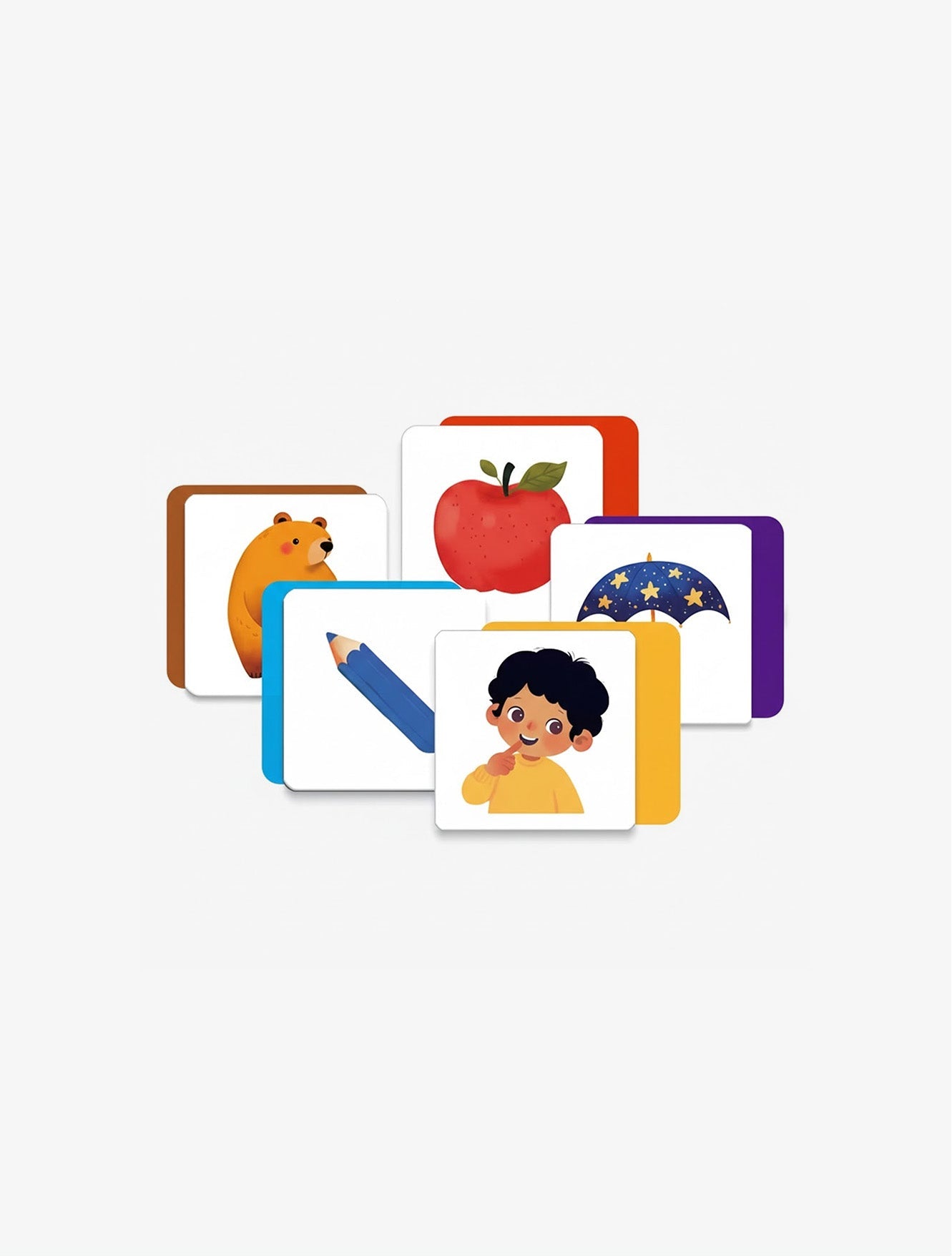 Illustrated Basic Vocabulary Flashcard Set (54 Cards)