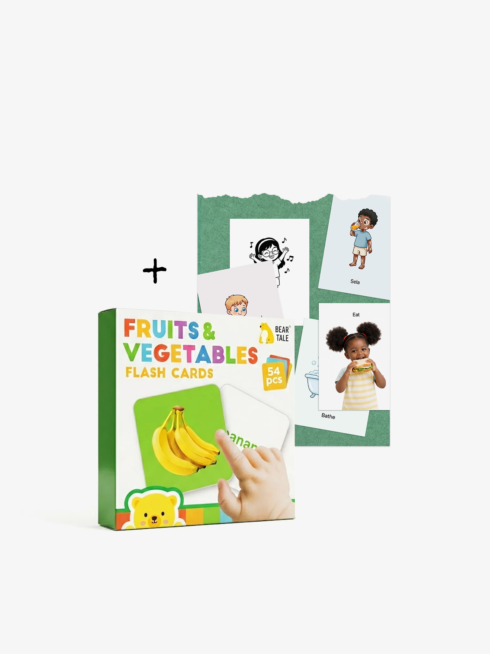 Fruits & Vegetables Flashcard Set (54 Cards)