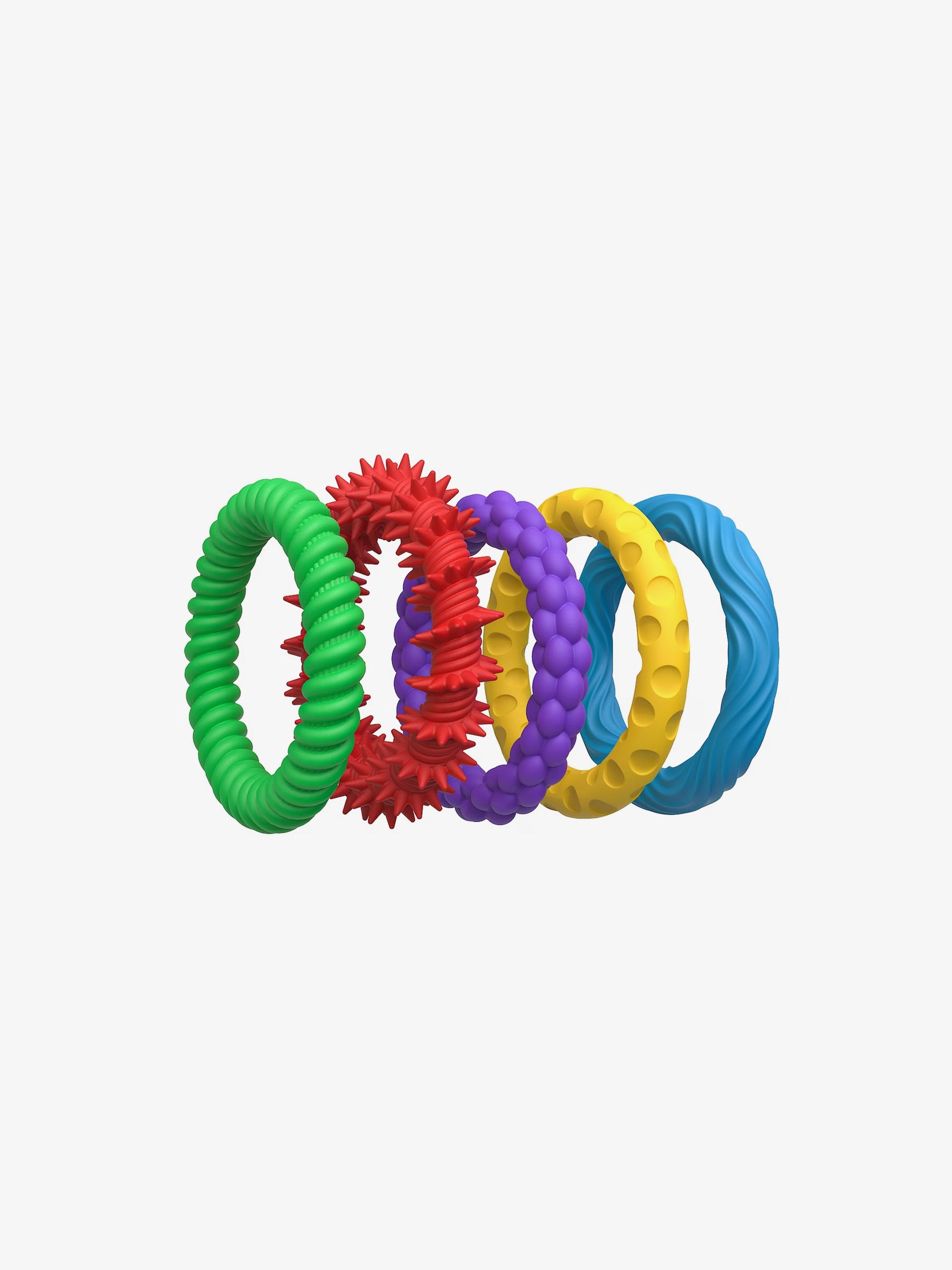 Textured Fidget Wristbands (5 Piece)